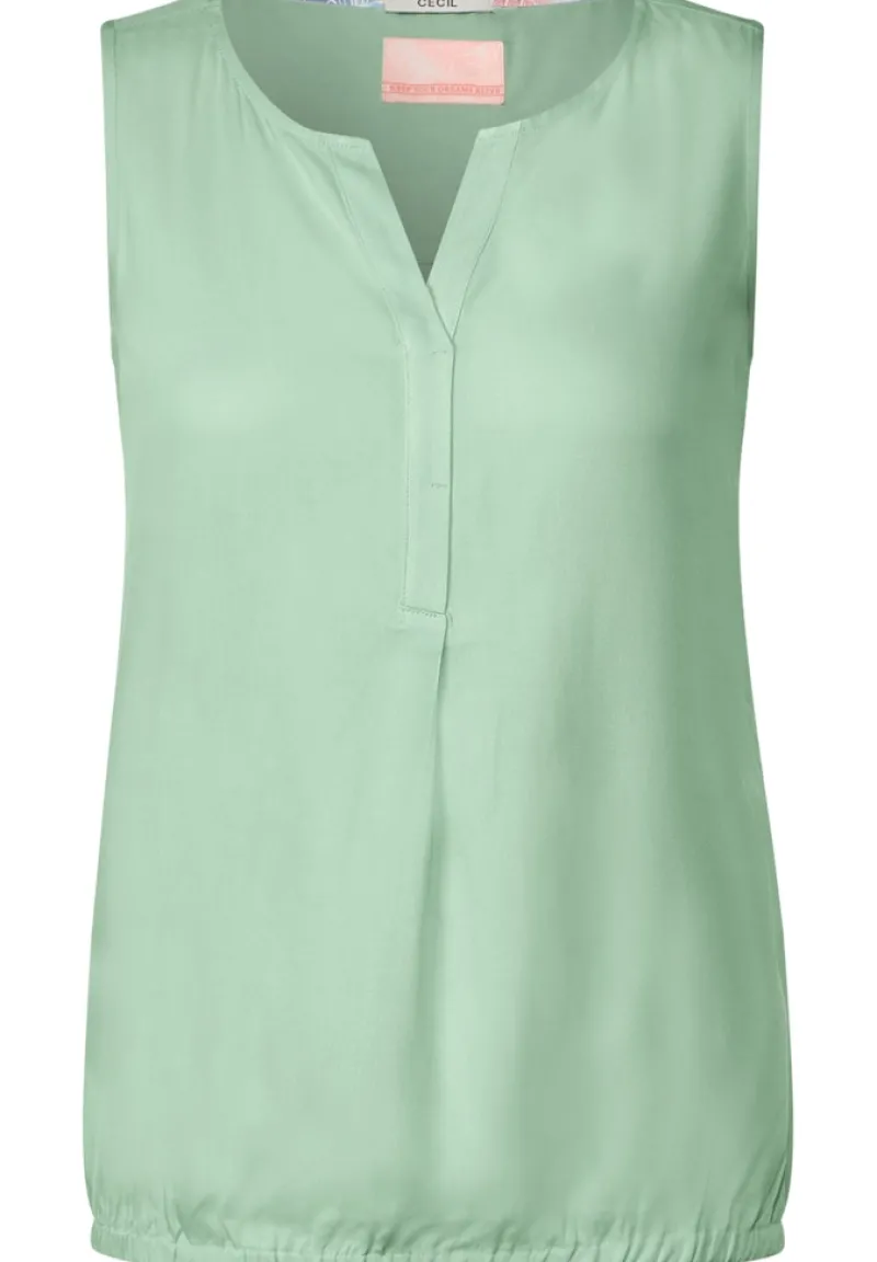 Cecil Blusen*Unifarbenes Blusentop fresh salvia green
