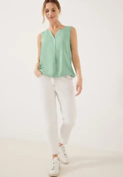 Cecil Blusen*Unifarbenes Blusentop fresh salvia green