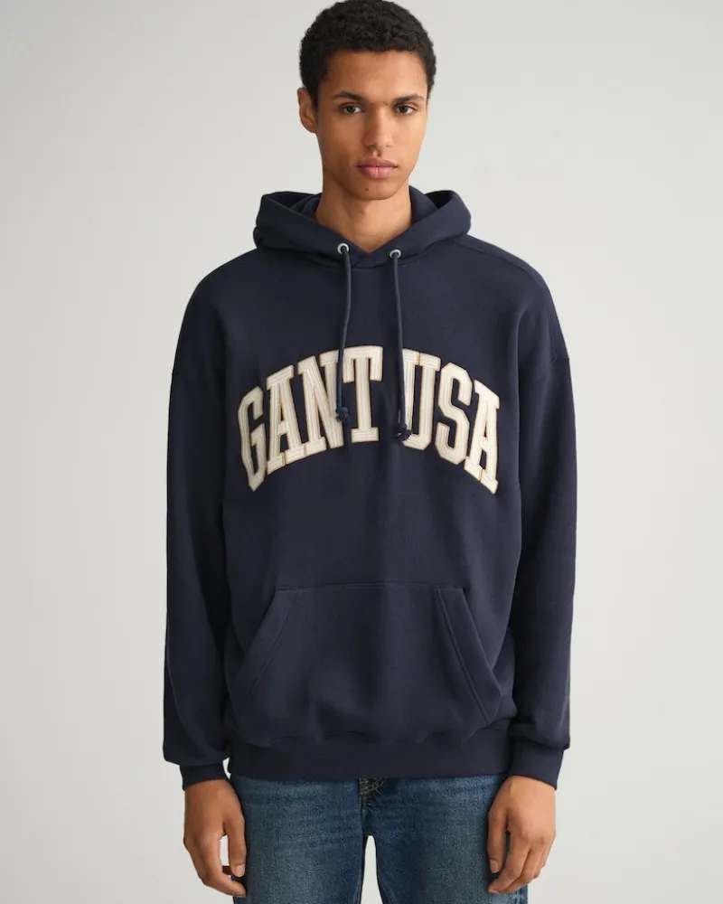 Gant Pullover & Sweatshirts|Big Boys*USA Graphic Sweat Hoodie evening blue