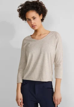 Street One Shirts*V-Ausschnitt Shirt spring sand melange