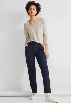 Street One Shirts*V-Ausschnitt Shirt spring sand melange