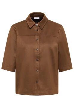 Cecil Blusen*Veloursbluse mocha caramel