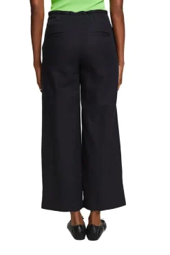 Esprit Shorts*Verkürzte Culotte aus Baumwolle und Leinen Black