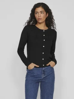 Vila Pullover & Sweatshirts*VIABELLA RIB L/S KNIT CARDIGAN Black