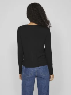 Vila Pullover & Sweatshirts*VIABELLA RIB L/S KNIT CARDIGAN Black