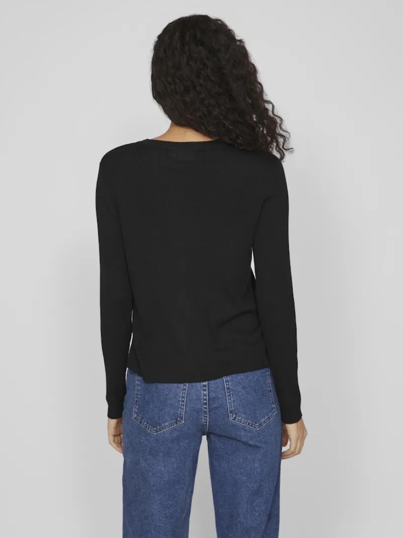 Vila Pullover & Sweatshirts*VIABELLA RIB L/S KNIT CARDIGAN Black