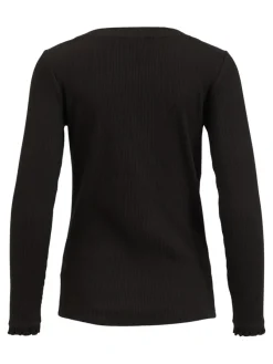 Vila Shirts*VIBALU L/S RIB TOP Black