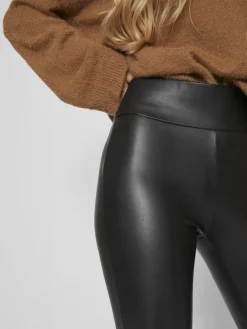 Vila Hosen*VIBARB COATED HW LEGGING - NOOS Black