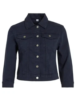 Vila Jacken*VIBIRKINA 3/4 DENIM JACKET/LS Total Eclipse