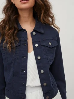 Vila Jacken*VIBIRKINA 3/4 DENIM JACKET/LS Total Eclipse