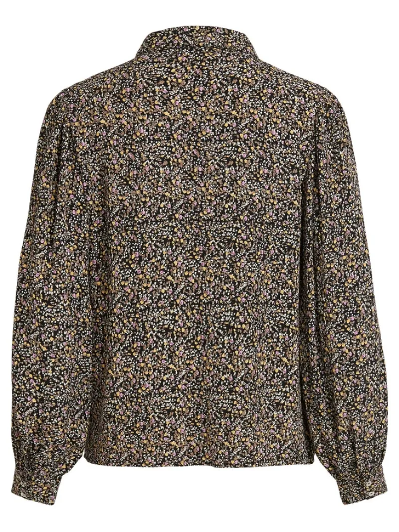 Vila Blusen*VICAMILINA L/S SHIRT/SU Black