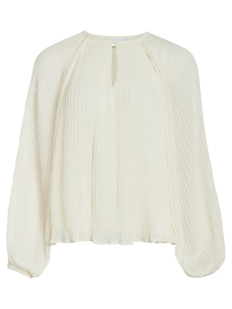 Vila Blusen*VICELINE O-NECK L/S TOP/SU birch