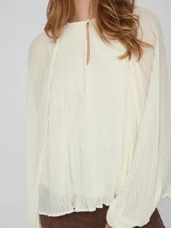 Vila Blusen*VICELINE O-NECK L/S TOP/SU birch
