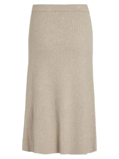 Vila Röcke*VICOMFY A-LINE KNIT SKIRT- NOOS natural melange