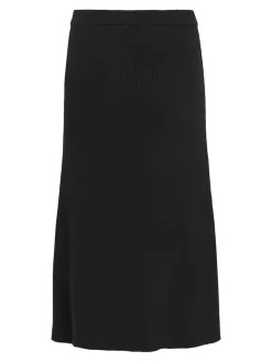Vila Röcke*VICOMFY A-LINE KNIT SKIRT- NOOS Black