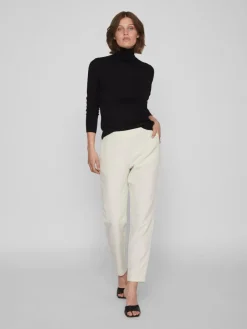 Vila Pullover & Sweatshirts*VICOMFY L/S ROLLNECK KNIT TOP/SU/PB Black