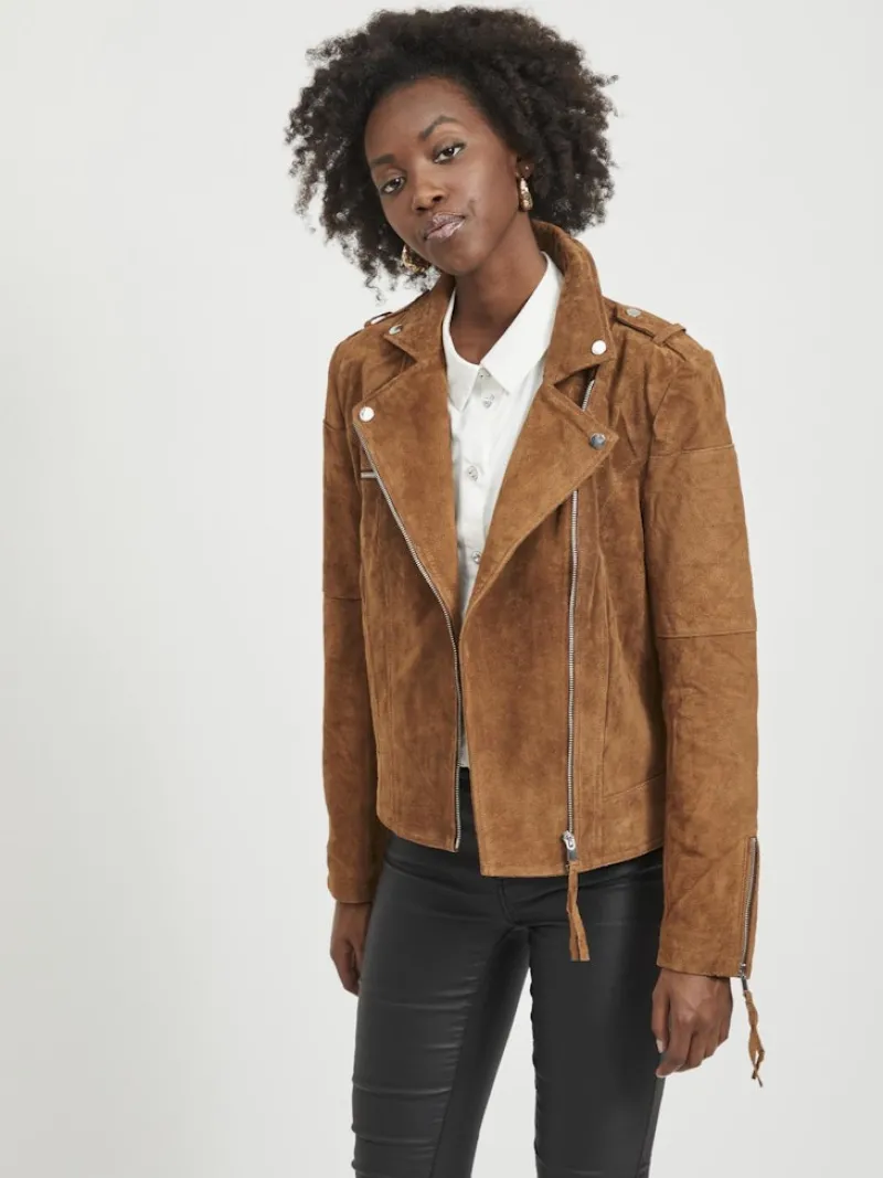 Vila Jacken*VICRIS SUEDE JACKET/SU - NOOS oak brown1