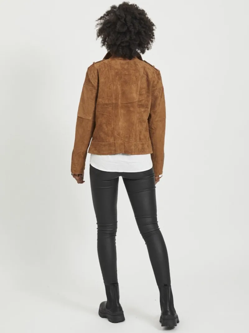 Vila Jacken*VICRIS SUEDE JACKET/SU - NOOS oak brown1