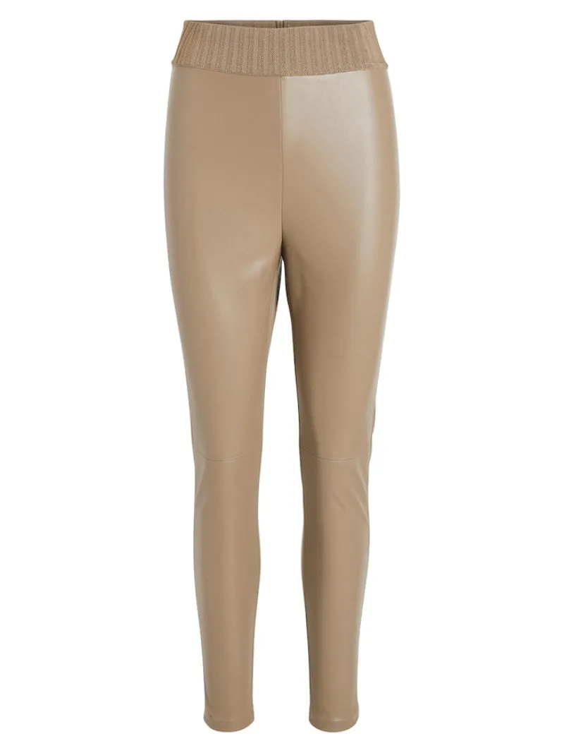 Vila Hosen*VIDAGMAR RWRE COATED LEGGING Walnut