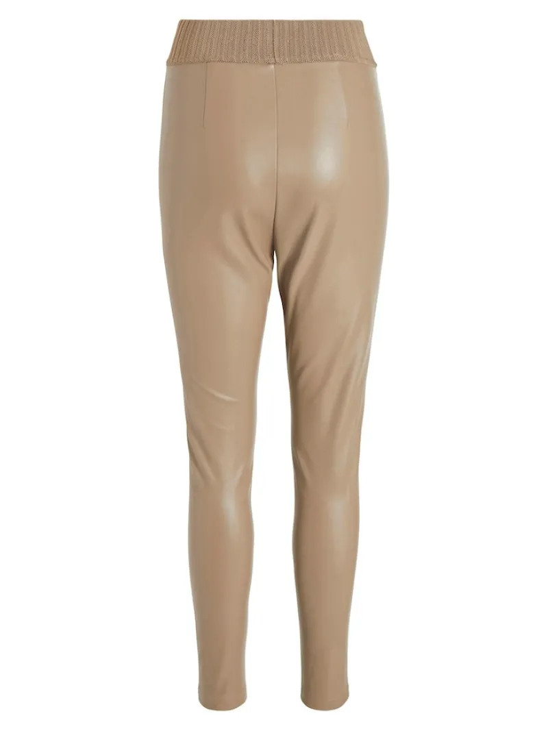 Vila Hosen*VIDAGMAR RWRE COATED LEGGING Walnut