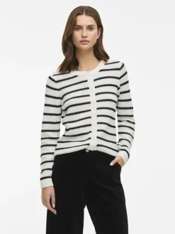 Vila Pullover & Sweatshirts*VIDALO O-NECK L/S KNIT CARDIGAN - NOOS white alyssum