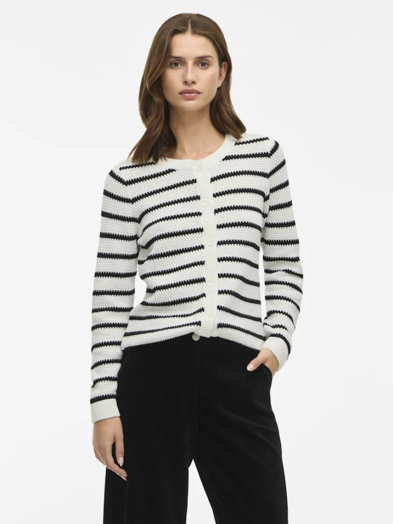 Vila Pullover & Sweatshirts*VIDALO O-NECK L/S KNIT CARDIGAN - NOOS white alyssum