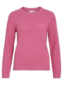 Vila Pullover & Sweatshirts*VIDALO O-NECK L/S KNIT TOP- NOOS sangria sunset