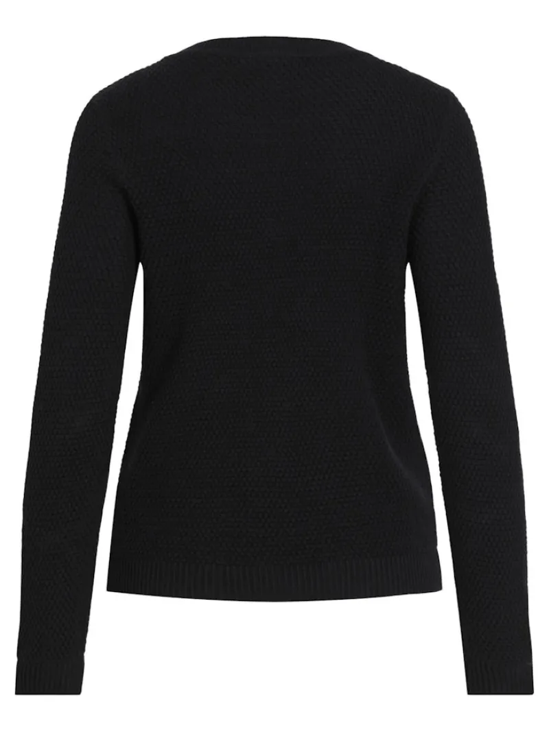 Vila Pullover & Sweatshirts*VIDALO O-NECK L/S KNIT TOP- NOOS Black