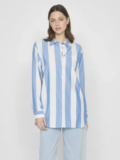 Vila Blusen*VIDANCY L/S LONG SHIRT/PB dunkelblau1