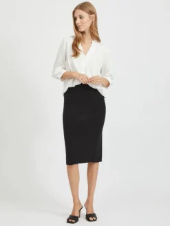 Vila Blusen*VIDANIA 3/4 SHIRT/SU - NOOS Snow White