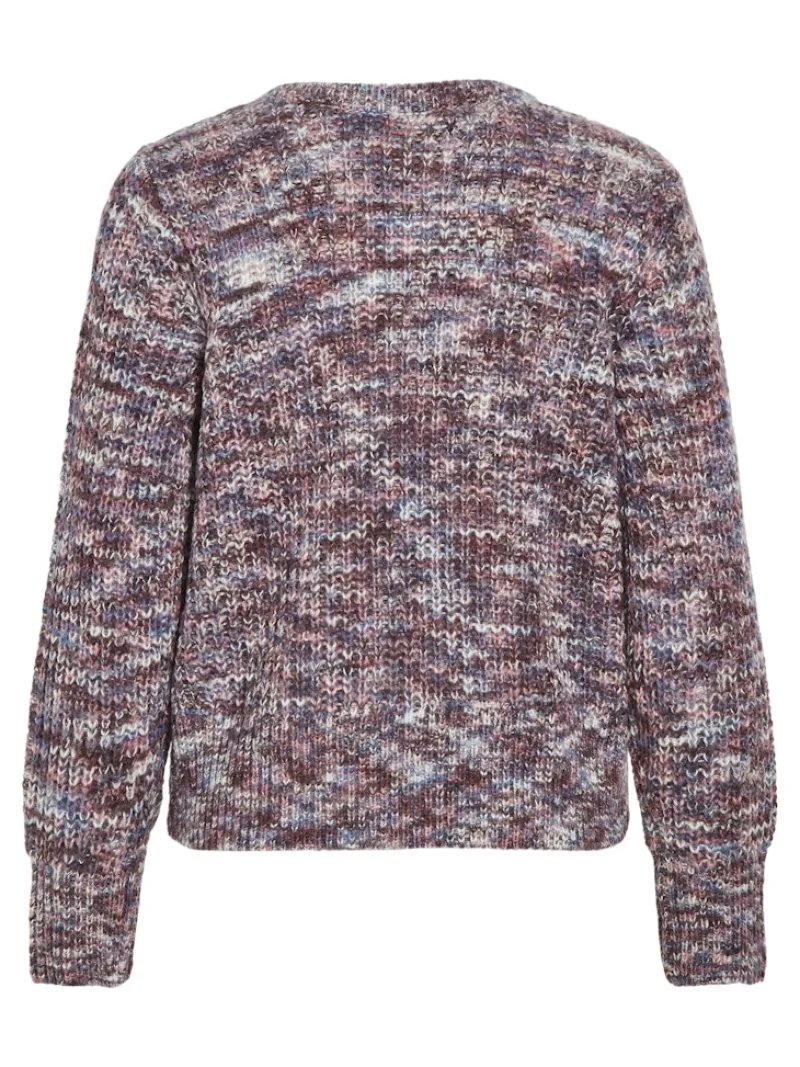 Vila Pullover & Sweatshirts*VIDIRMA REV V-NECK L/S KNIT TOP/1 bijou blue