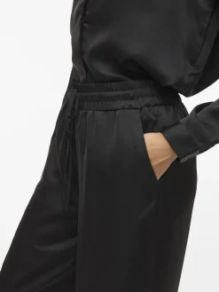 Vila Hosen*VIELLETTE HW WIDE PANTS-NOOS Black