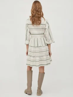 Vila Kleider*VIETNI 3/4 SLEEVE SHORT WRAP DRESS cloud dancer 1