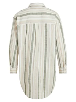 Vila Blusen*VIETNI L/S LONG SHIRT Cloud Dancer