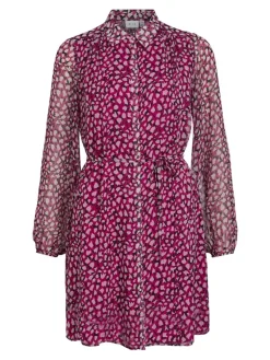Vila Kleider*VIFALIA ROE L/S SHORT SHIRT DRESS/SU/PB cattleya orchid