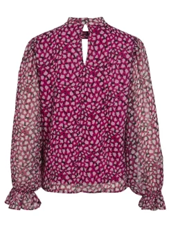 Vila Blusen*VIFALIA ROE L/S TOP/SU/PB cattleya orchid