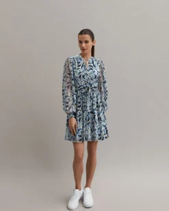 Vila Kleider*VIFALIA TWI L/S SHORT DRESS/DFS cornstalk