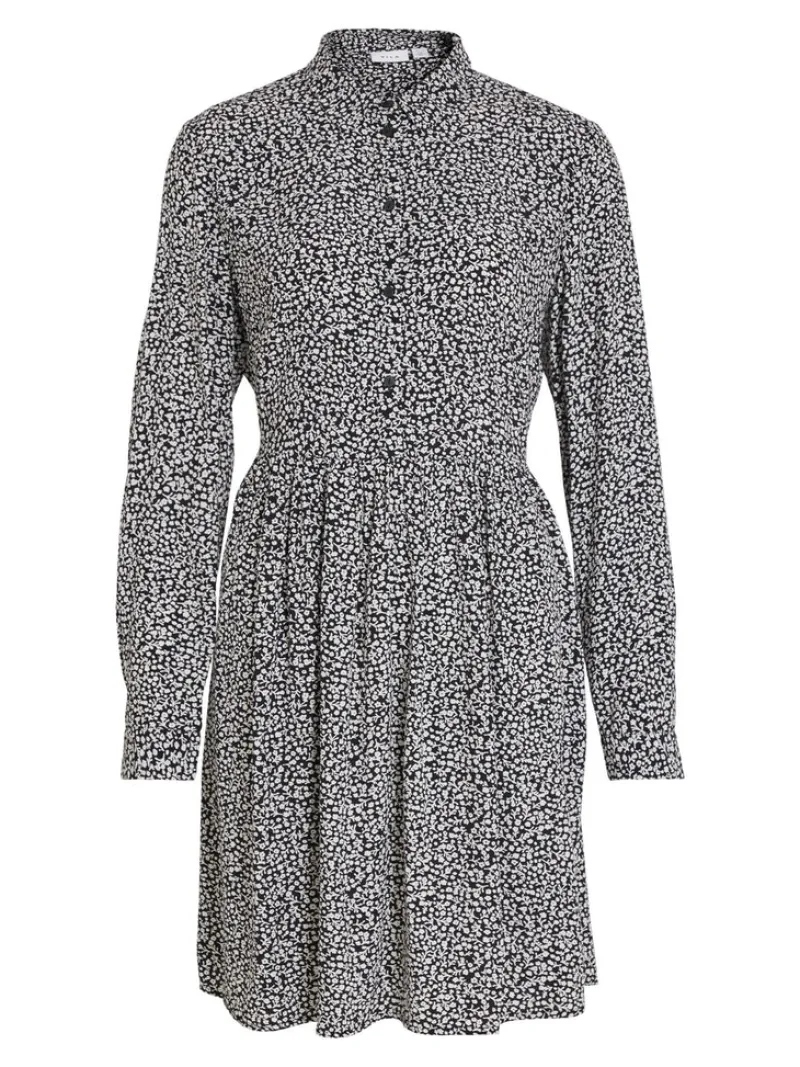 Vila Kleider*VIFINI L/S SHIRT DRESS/SU - NOOS black2