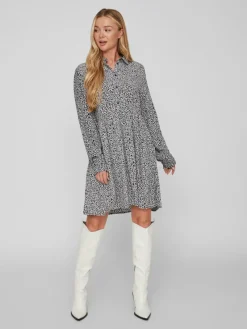 Vila Kleider*VIFINI L/S SHIRT DRESS/SU - NOOS black2