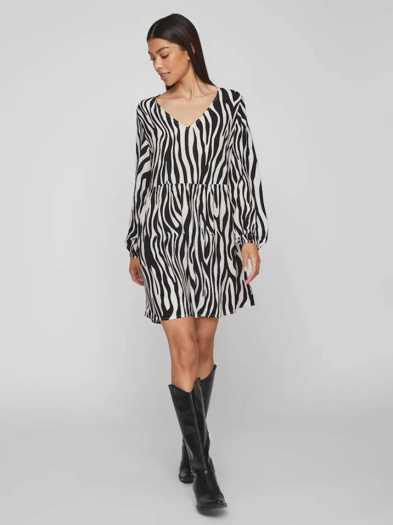 Vila Kleider*VIFINI L/S SHORT DRESS - NOOS black 3