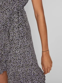 Vila Kleider*VIFINI WRAP S/S SHORT DRESS - NOOS sweet lavender