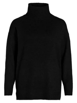 Vila Pullover & Sweatshirts*VIHINNA L/S ROLLNECK KNIT TOP/SU Black