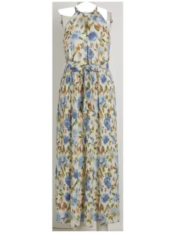 Vila Kleider*VIJULIETTE PLISSE ANKLE DRESS/BM/DC Cloud Dancer