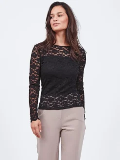 Vila Shirts*VIKALILA LACE L/S TOP Black
