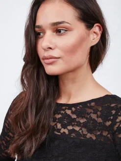 Vila Shirts*VIKALILA LACE L/S TOP Black