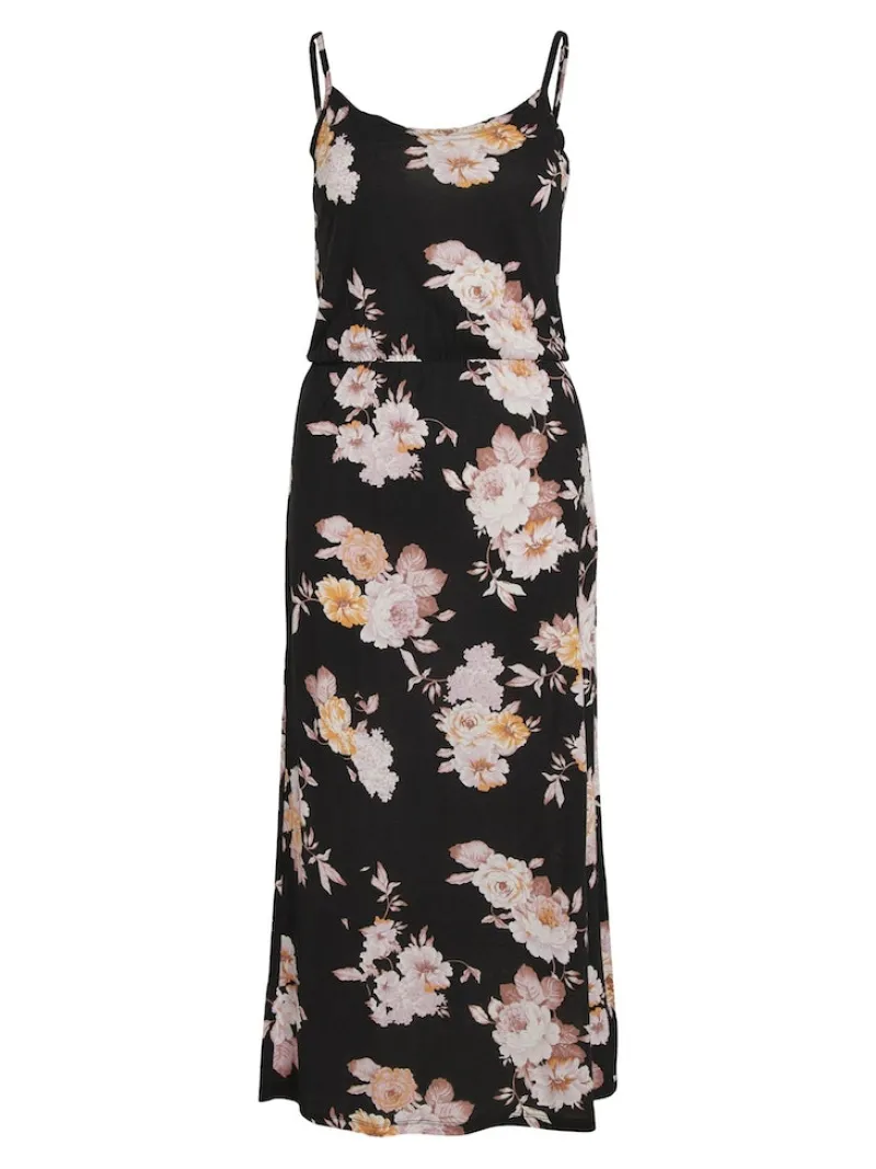 Vila Kleider*VIKAMI STRAP LONG DRESS/KA Black