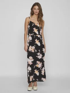 Vila Kleider*VIKAMI STRAP LONG DRESS/KA Black