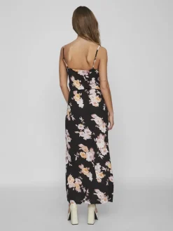 Vila Kleider*VIKAMI STRAP LONG DRESS/KA Black