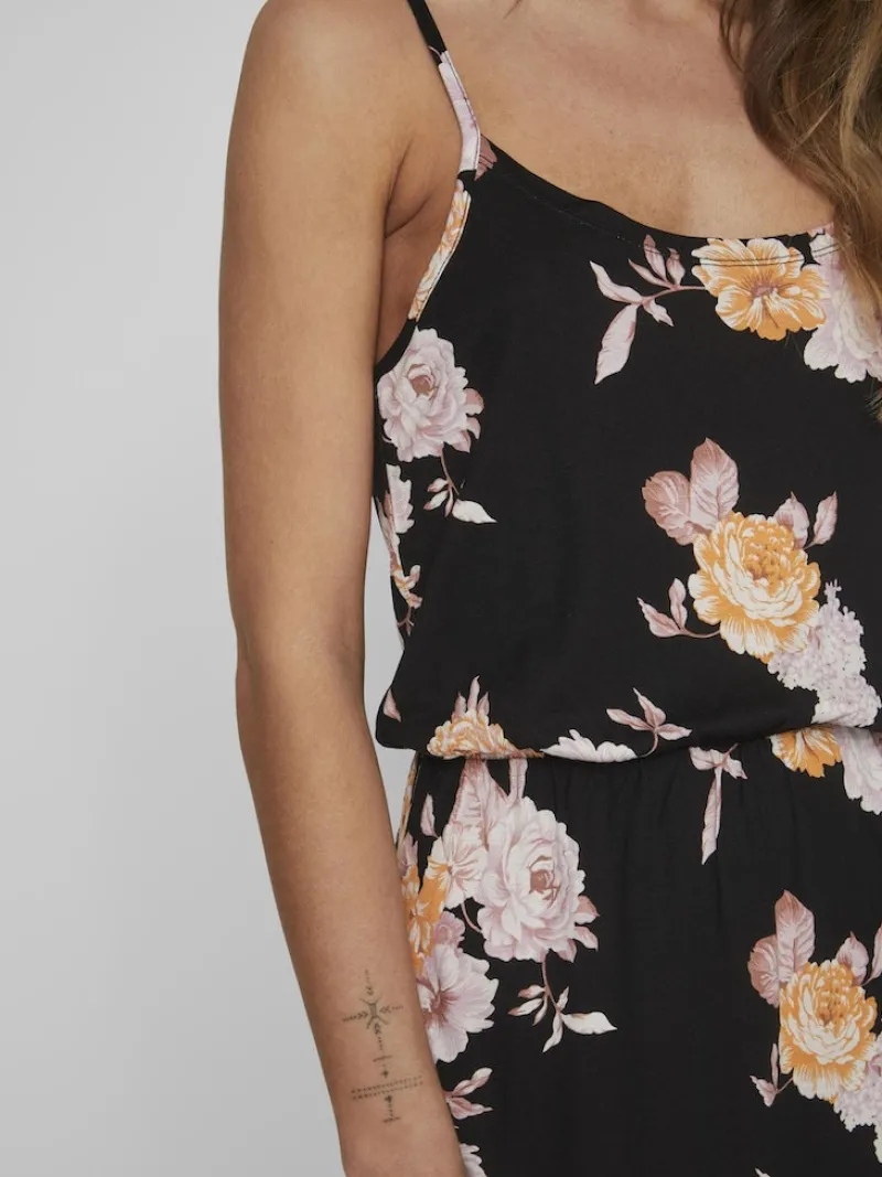 Vila Kleider*VIKAMI STRAP LONG DRESS/KA Black