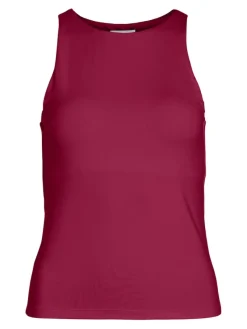 Vila Shirts*VIKENZA S/L TANK TOP - NOOS Beet Red
